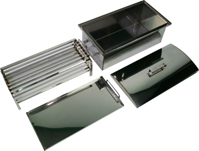 Коптильня двухъярусная нержавейка БК.04+сумка из брезента в подарок